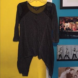 Flattering Asymmetrical Tee with Lace